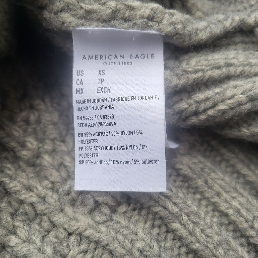 American Eagle oversized chunky knit v neck sweater xs - Picture 5 of 12